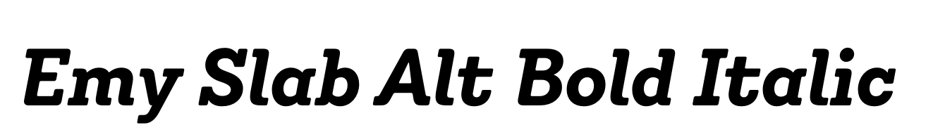 Emy Slab Alt Bold Italic